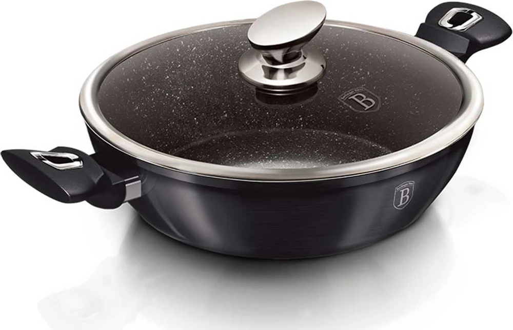 DANGŲ PUODŲ RINKINYS GRANITAS 6 ELEMENTAI BERLINGER HAUS Carbon Pro BH-6905