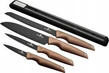 Rinkinys NOŻY Z LISTWĄ MAGNETYCZNĄ 6 ELEMENTÓW BERLINGER HAUS ROSE GOLD BH-2697