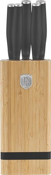 Berlinger Haus Rinkinys NOŻY BERLINGER HAUS BH-2968 ANTRACIT W BLOKU BAMBUSOWYM