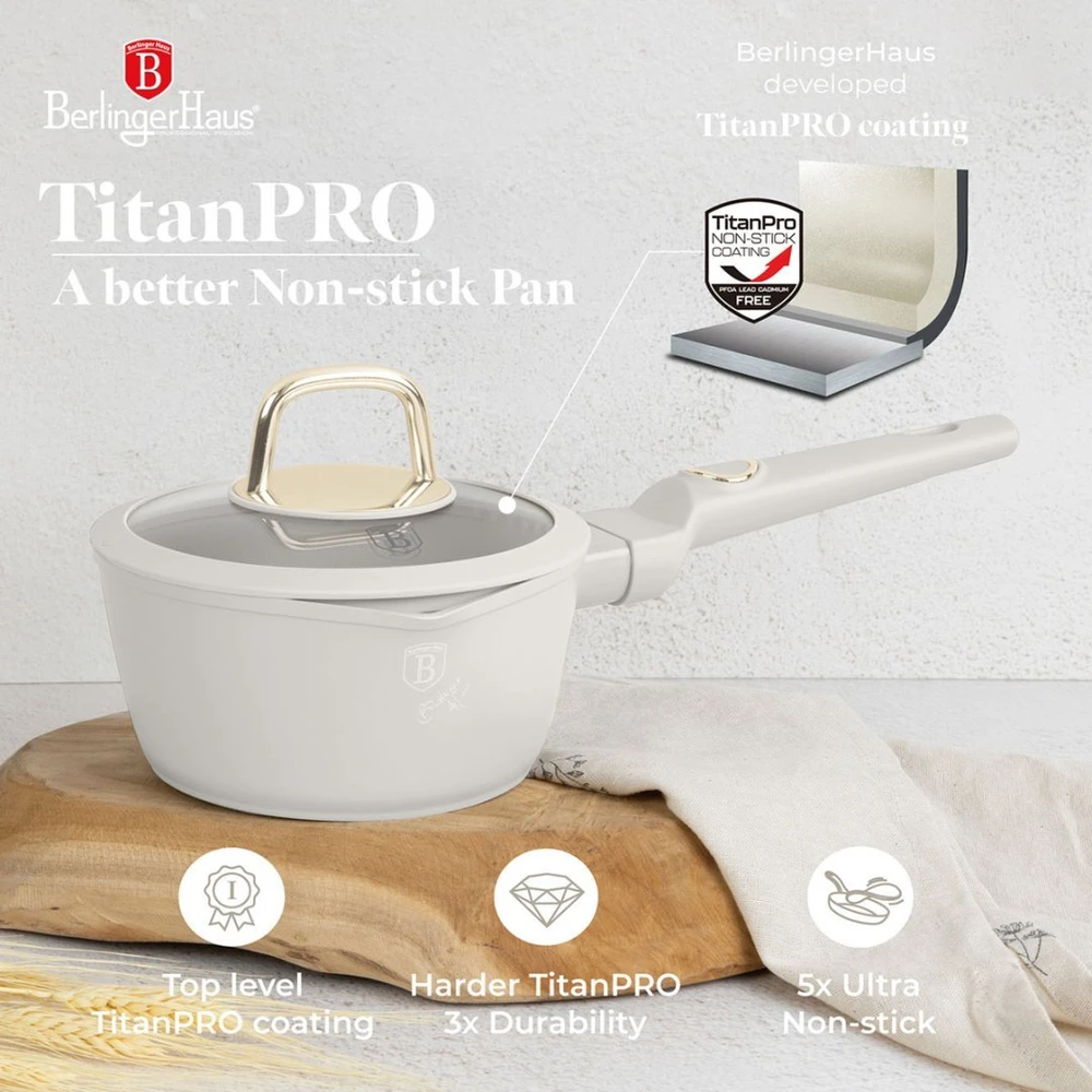 Puodas Berlinger Haus Sahara 16 cm 1,2L su dangteliu TitanPro BH-8058