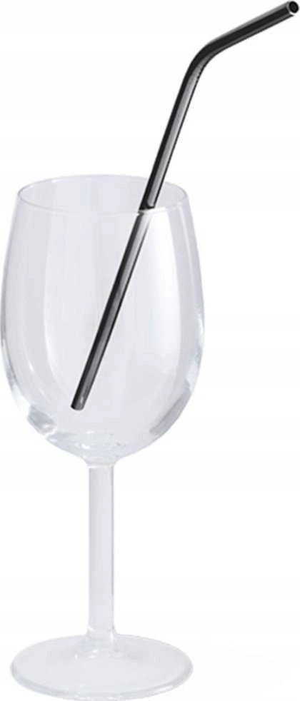 KOMPLET METALOWYCH SŁOMEK DO PICIA 6 ELEMENTÓW BERLINGER HAUS Juodas Sidabrinis BH-2984