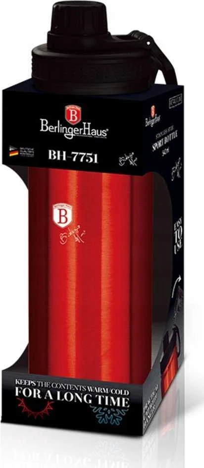 SPORTOWA Buteliukas TERMICZNA 540ML BERLINGER HAUS BURGUNDY BH-7751