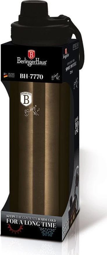 SPORTOWA Buteliukas TERMICZNA 720ML BERLINGER HAUS SHINY Juodas BH-7770