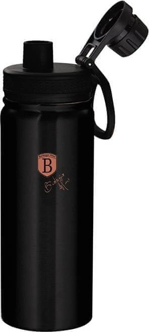 SPORTOWA Buteliukas TERMICZNA 540ML BERLINGER HAUS Juodas ROSE BH-7758