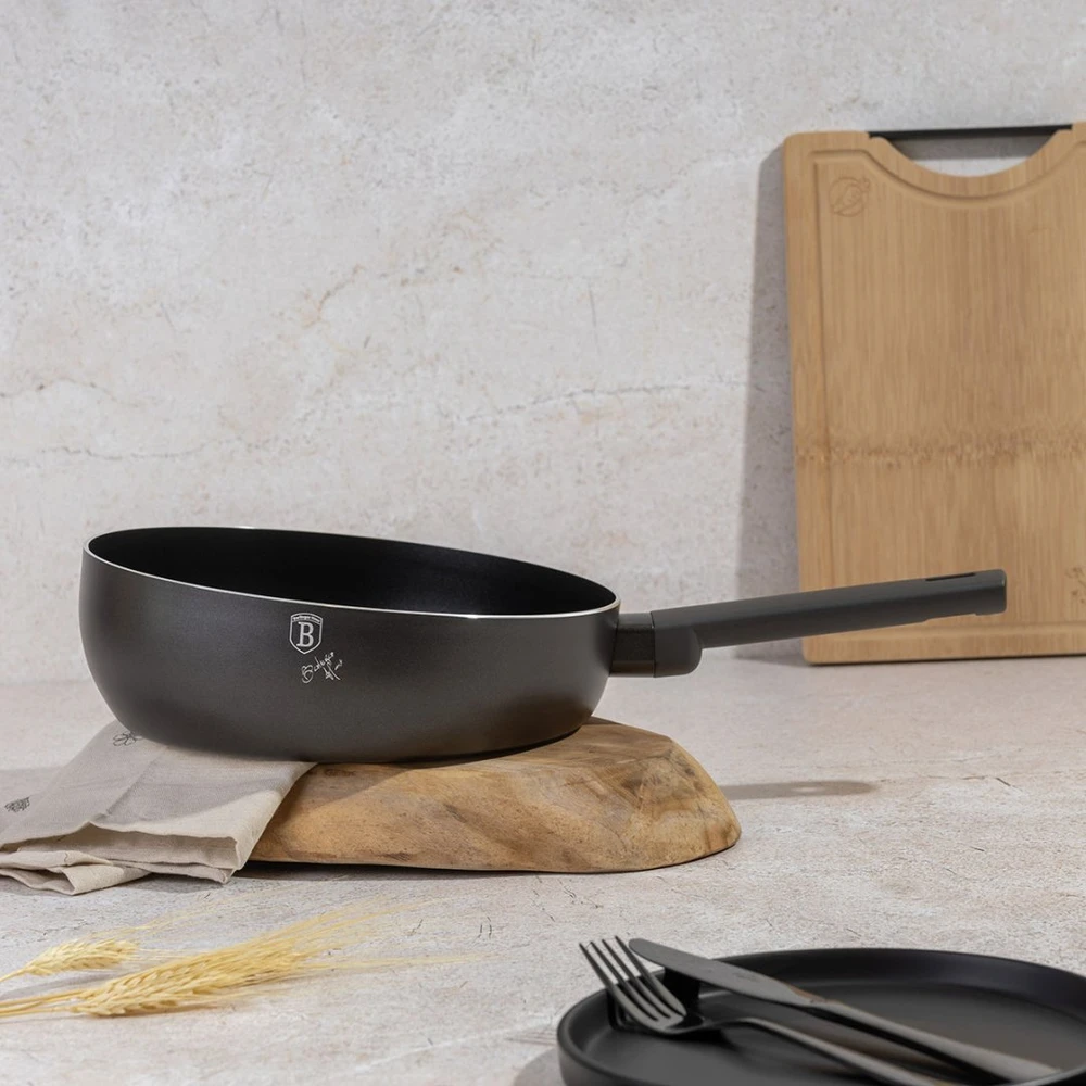 Keptuvė Berlinger Haus WOK PATELNIA FLIP TYTANOWA 26cm BH-8119 ANTRACIT