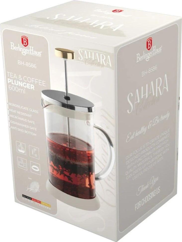 Berlinger Haus kavos ir arbatos presinis puodelis 600 ml SAHARA (BH-8586)