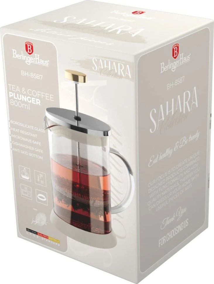 Berlinger Haus kavos ir arbatos presas su stūmokliu 800 ml SAHARA (BH-8587)