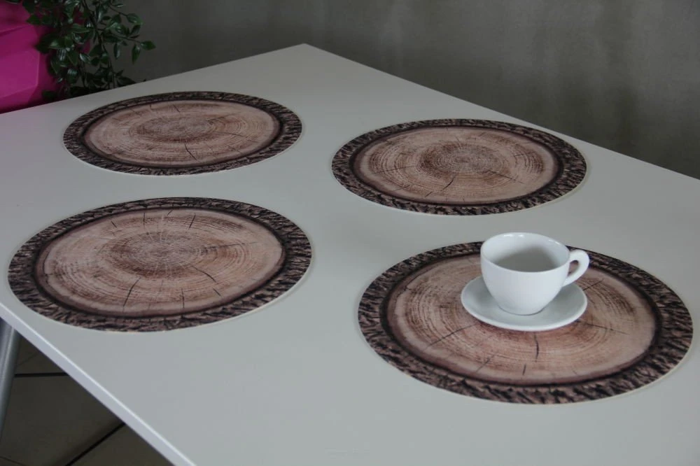 Bertoni Rinkinys 4D apvalių stalo kilimėlių rinkinys - ROBINA