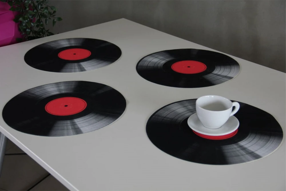 Bertoni Rinkinys 4D apvalių stalo kilimėlių rinkinys - VINILAS