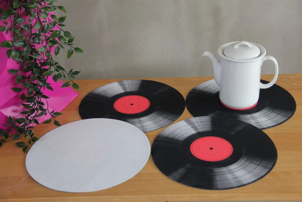 Bertoni Rinkinys 4D apvalių stalo kilimėlių rinkinys - VINILAS