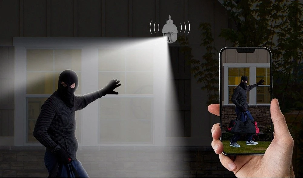 Foscam SD8P Baltas 8 MPIX WiFi besisukanti IP kamera