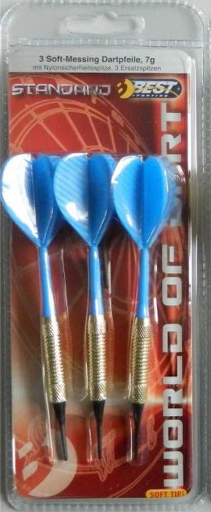 PLASTIKINĖS SMIGINIO STRĖLYTĖS DART 3VNT SAUGIOS MĖLYNOS BEST SPORTING 1050195