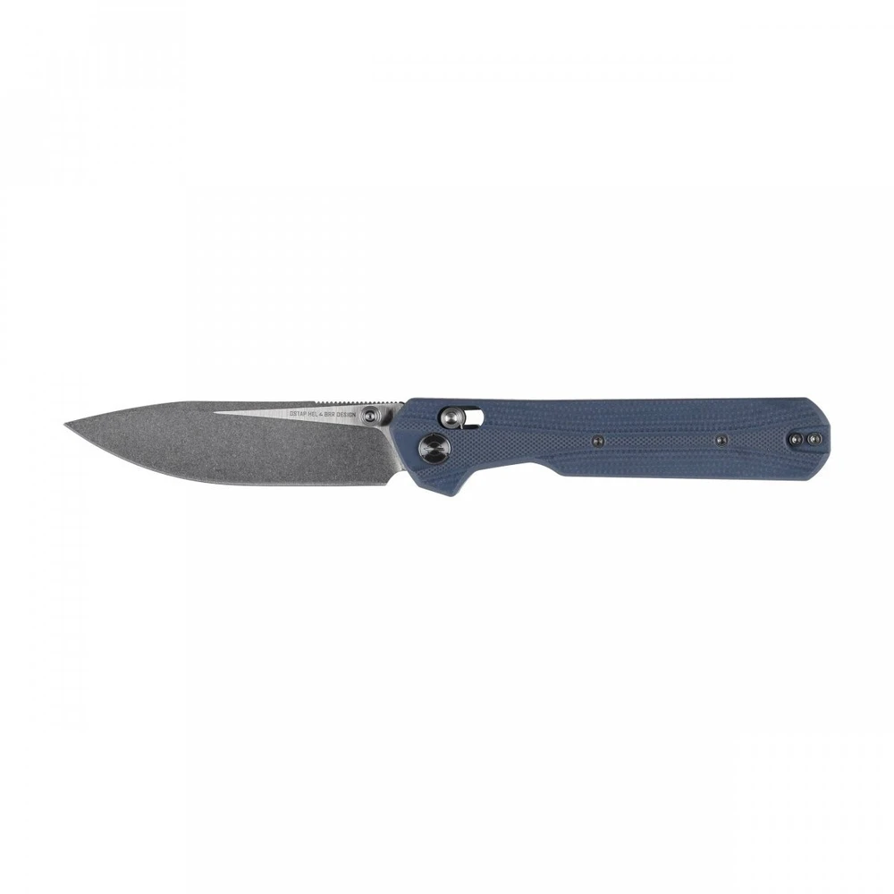 Sulankstomas peilis KNIVESPL The First Sandvik 14C28N, mėlynas G10, Stonewashed/Satin