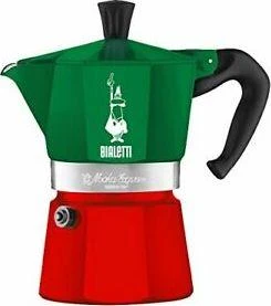 Bialetti Moka Express Italia spalvota 3 puodelių kavinukas