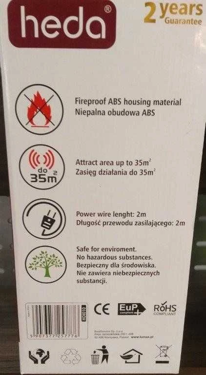 BestService Lampa owadobujcza Heda vabzdžių žudymo lempa 6W (HDI010)