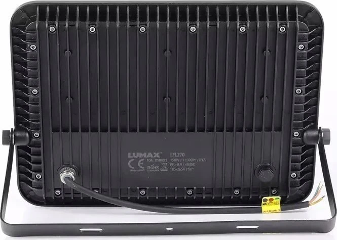 BestService LED prožektorius 150W 13500lm 4000K neutralus 90° IP65 Galaxi Lumax LFL270 juodas