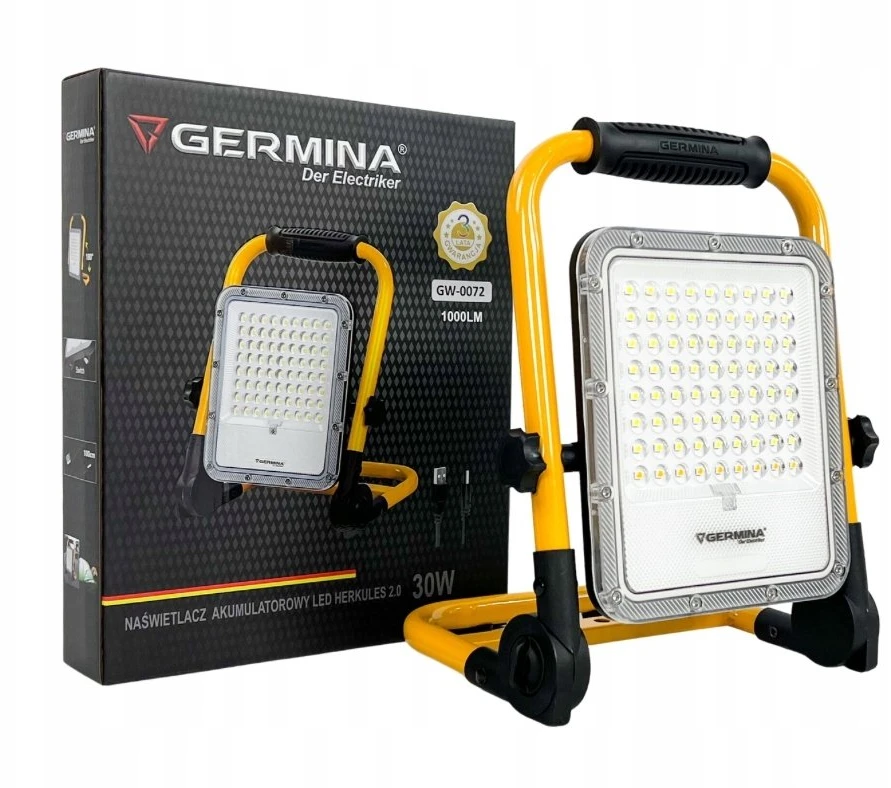 Žibintuvėlis BestService Projektorius LED nešiojamas su akumuliatoriumi HERKULES 30W 1000lm 5000K 5000mAh GW-0072