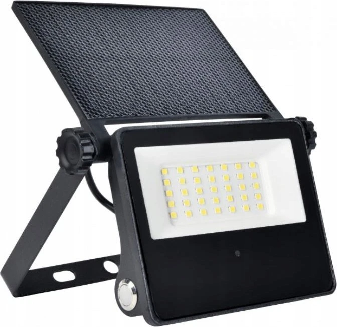 BestService prožektorius Saulės LED prožektorius 15W 1800lm 4000K neutralus judesio ir prieblandos jutiklis Lumax LGS011NS juodas