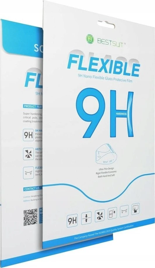 LCD apsauginis stikliukas Bestsuit Flexible Hybrid Glass 9H Samsung P610/P615 Tab S6 Lite 10.4" pritaikytas dėklui juodas