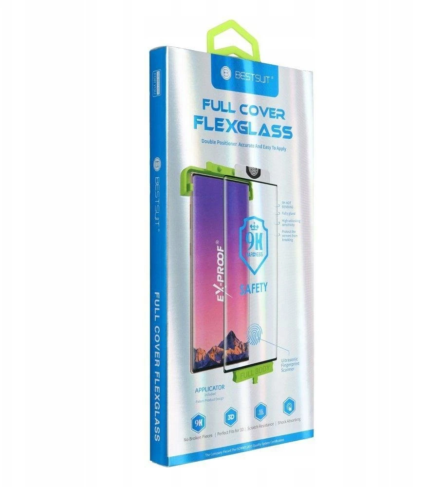 LCD apsauginis stikliukas Bestsuit Flexible Hybrid Glass 5D (Hot Bending) Samsung S948 S26 Ultra pritaikytas dėklui juodas