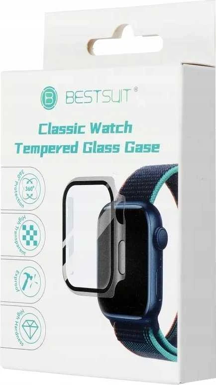 Bestsuit dėklas su hibridiniu stiklu, skirtas Apple Watch 10 42mm - juodas