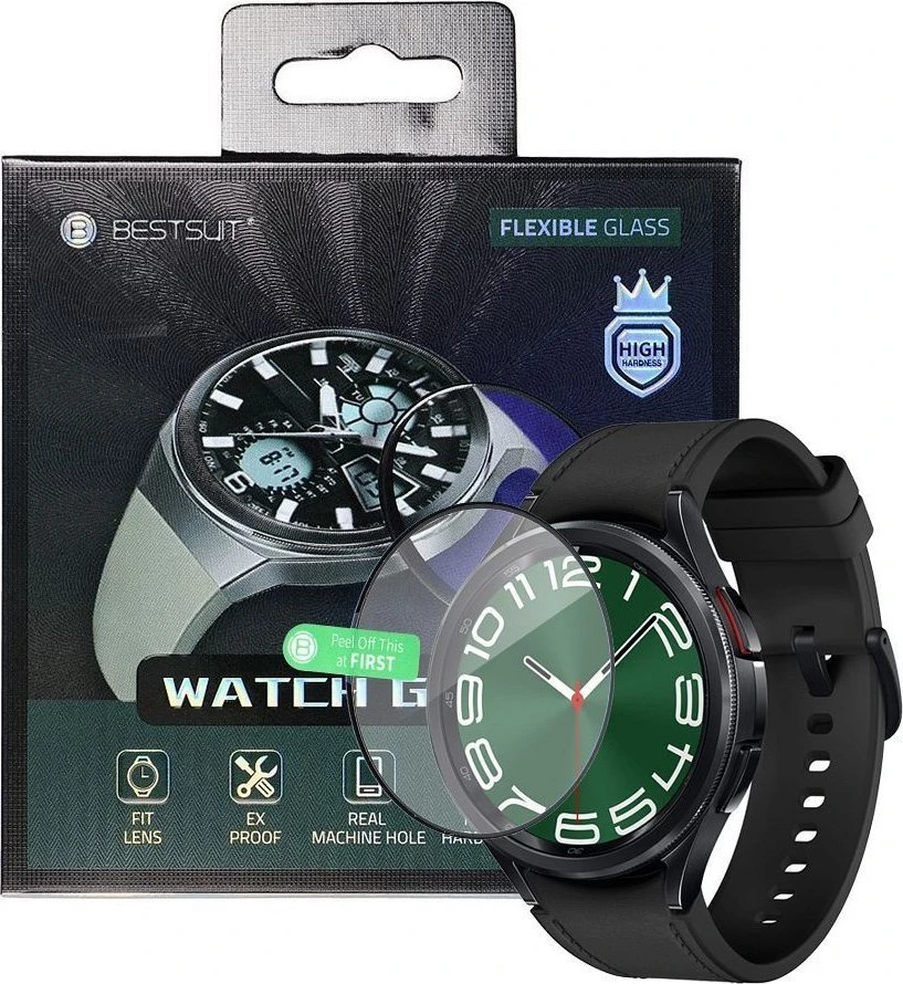 „Bestsuit“ lankstus hibridinis stiklas, skirtas „Samsung Galaxy Galaxy Watch 6 Classic“, 47 mm