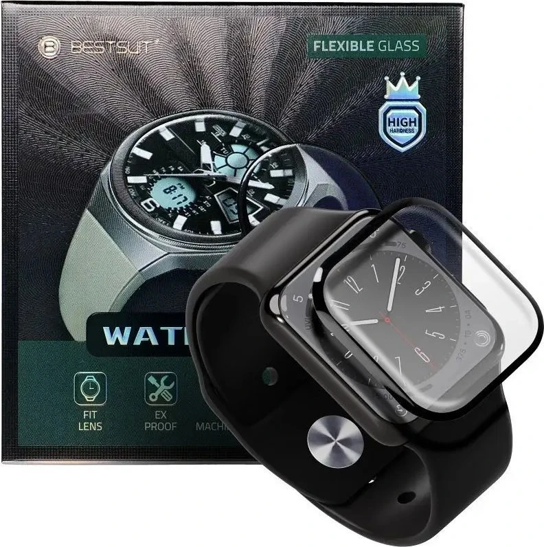 Bestsuit Flexible Hybrid Glass skirtas Apple Watch serijos 8/9-41mm