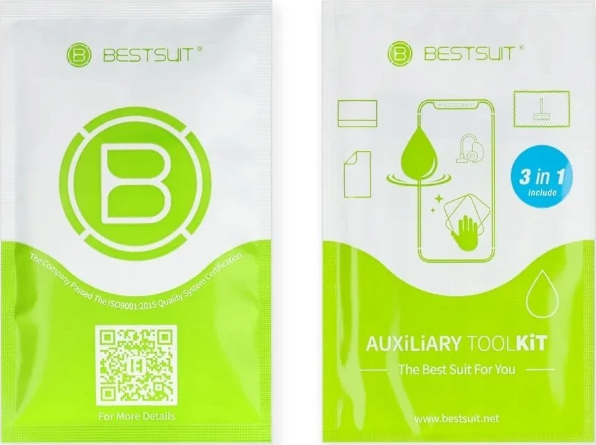LCD apsauginis stikliukas Bestsuit Flexible Hybrid Glass 9H Samsung X710/X716 Tab S9 11" pritaikytas dėklui juodas