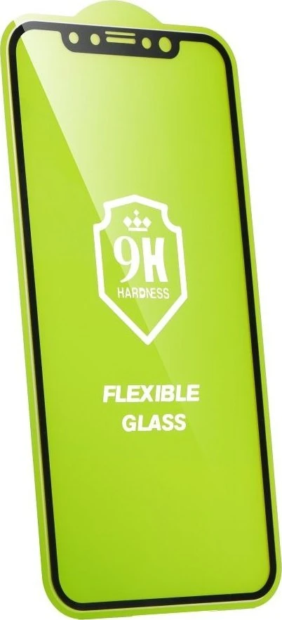 LCD apsauginis stikliukas Bestsuit Flexible Hybrid Glass 5D Apple iPhone 14 Pro Max pritaikytas dėklui juodas