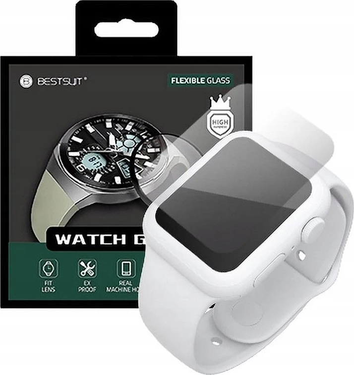 Bestsuit Flexible Hybrid Glass skirtas Apple Watch serijos 8/9-41mm