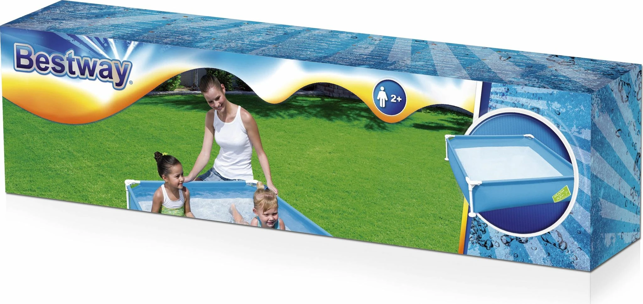 Laikrodis Bestway karkasinis baseinas, mėlynas 122x122x30,5cm (56217)