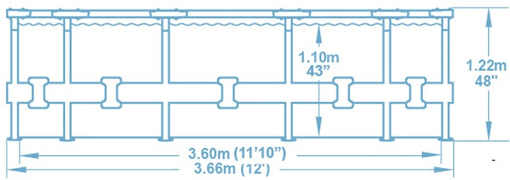 Baseinas Bestway Steel Pro MAX™, 3.66m x 1.22m (56420)