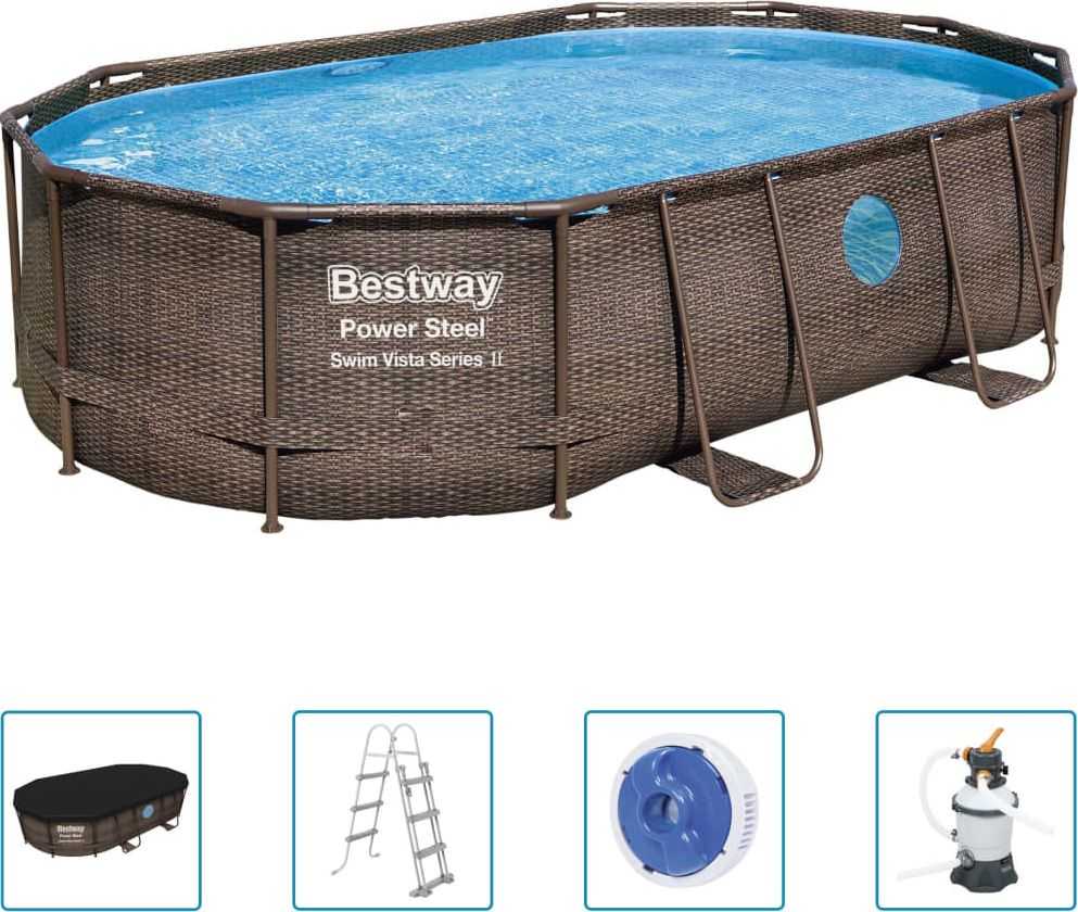 Bestway Power Steel satelitinis baseinas 488x305cm 5W1 (56946), modelis ...