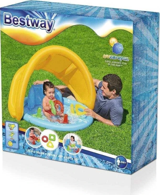 Baseinas su stogeliu 115x89x76cm su BESTWAY Dėlionės žaidimas