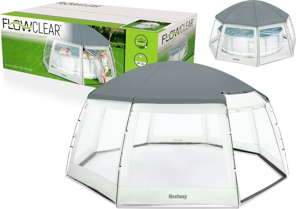 Bestway 2 viename BASEINO UŽDENGIMAS - baseino paviljonas ir sodo pavėsinė 58612