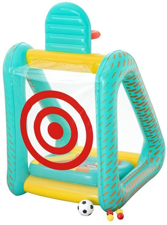 Bestway 3 viename sodo žaidimas krepšinis + futbolas + vartai 127x109x178cm 52813