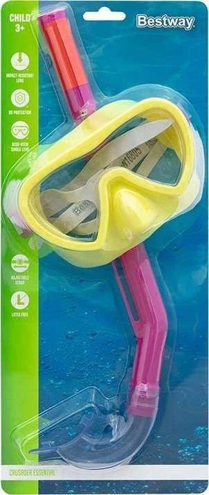 Bestway kaukė su vamzdeliu plaukimui 3+ 24036