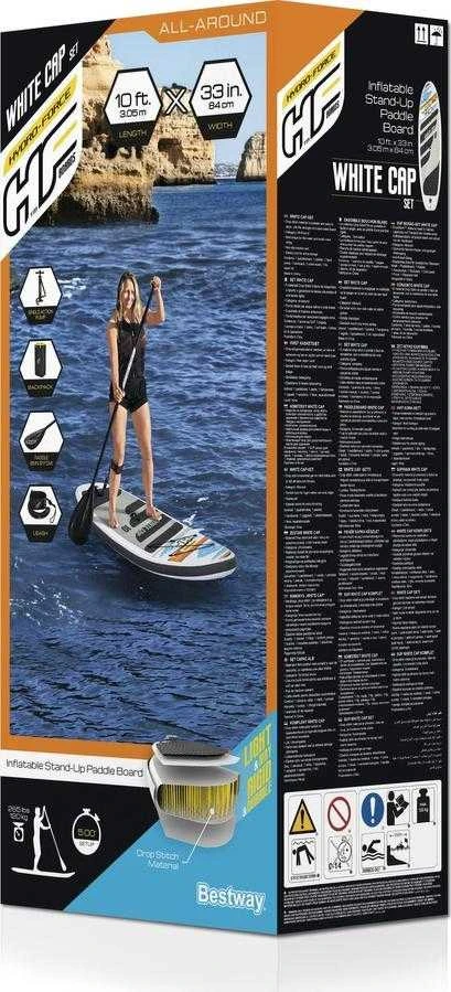 Bestway Hydro-Force Baltas Cap Set Pripučiama irklentė, 305x84x12cm