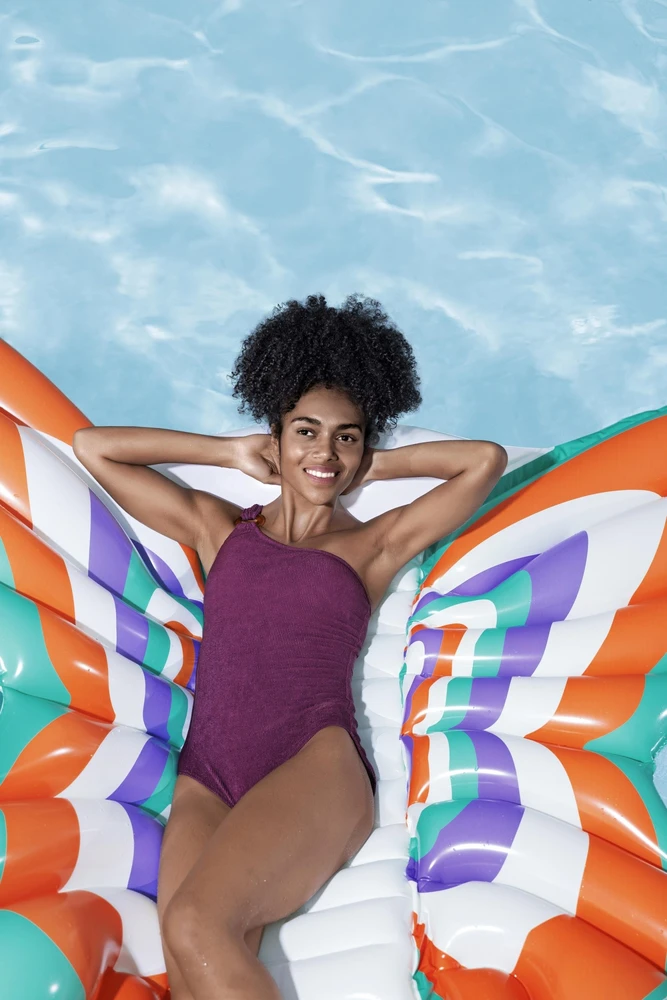 Bestway Pripučiamas paplūdimio čiužinys - didelis vandens gultas BUTTERFLY 193x176cm 43963