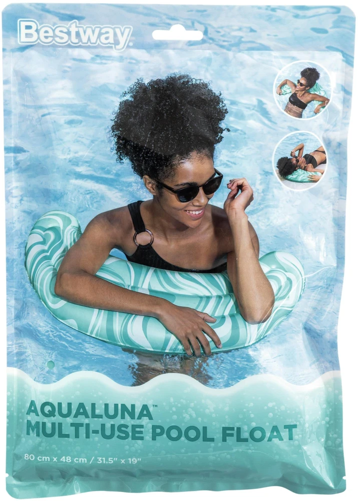 Inflatable float Bestway AQUALUNA. mėlynas. 80 x 48 cm