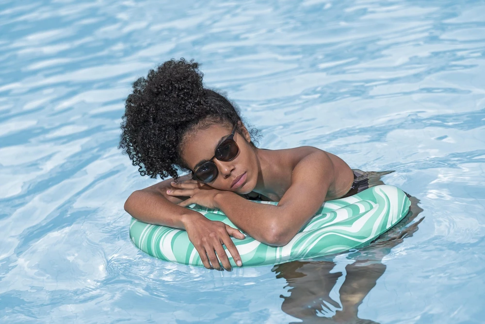 Inflatable float Bestway AQUALUNA. mėlynas. 80 x 48 cm