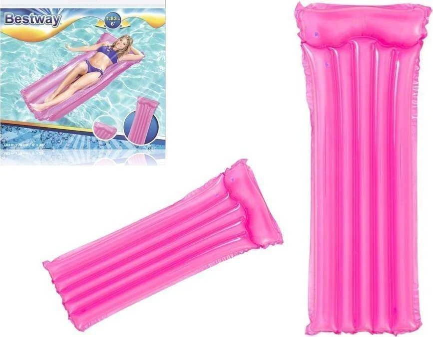 Pripučiamas plaukimo čiužinys Bestway, 183 x 76 cm, rožinis