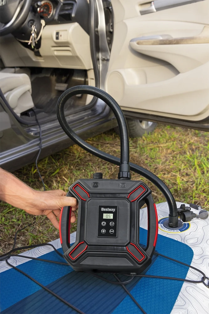 Bestway aukšto slėgio elektrinė oro pompa DC 4 adapteriai 62265