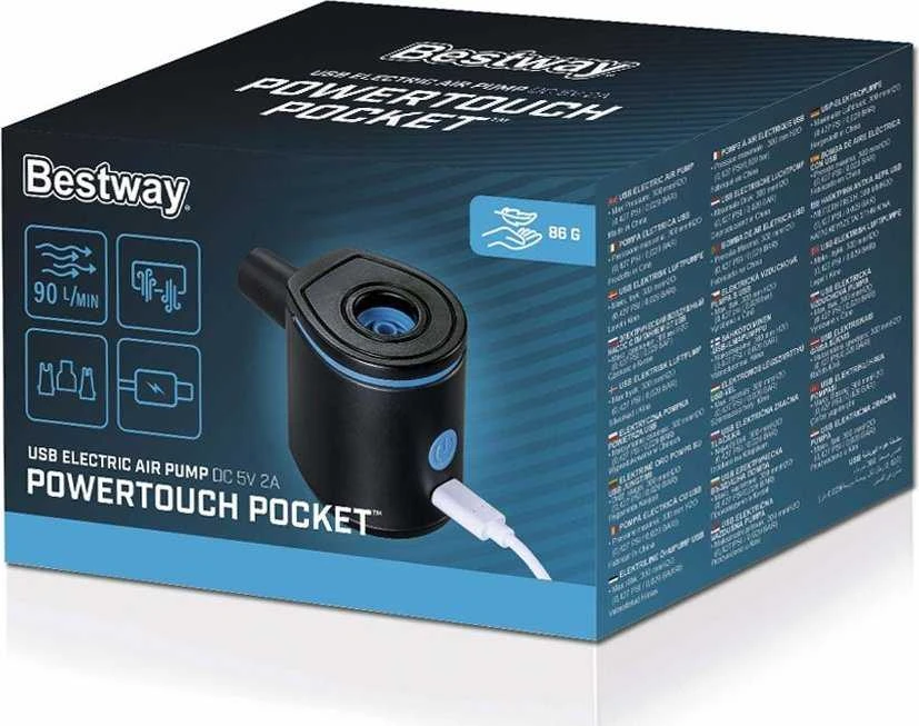 Bestway elektrinis USB oro siurblys + antgaliai 62289