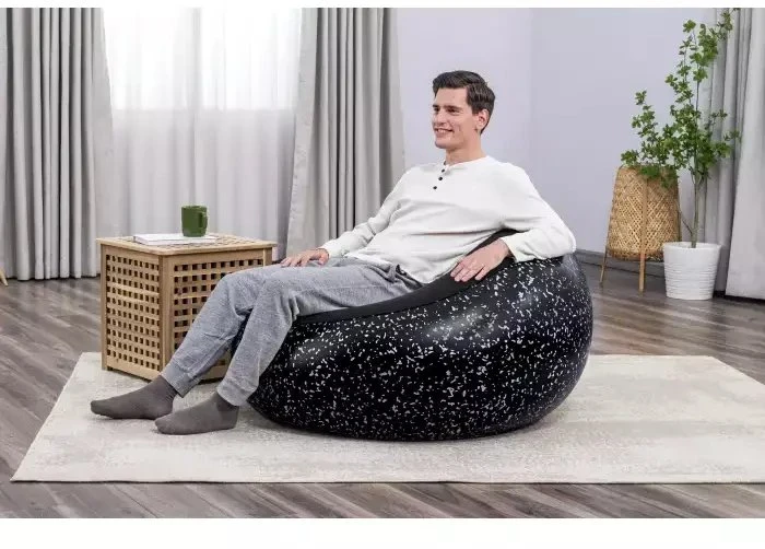 Pripučiamas krėslas Bestway, juodas, 116 cm x 116 cm x 66 cm