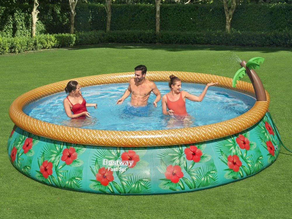 Bestway Pripučiamas baseinas Fast Set Paradise Palms, 457x84cm