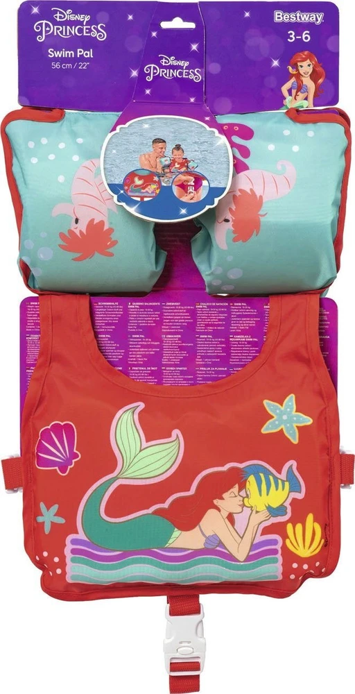 Bestway plaukimo liemenė su rankovėmis 3-6 L Little Mermaid 9101I