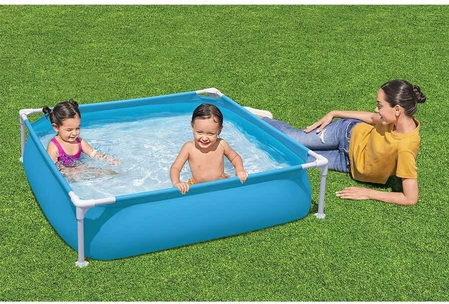 Laikrodis Bestway karkasinis baseinas, mėlynas 122x122x30,5cm (56217)