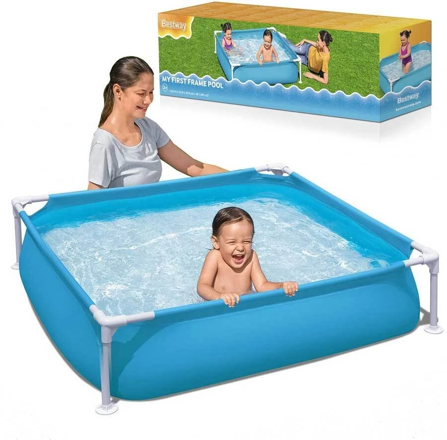 Laikrodis Bestway karkasinis baseinas, mėlynas 122x122x30,5cm (56217)