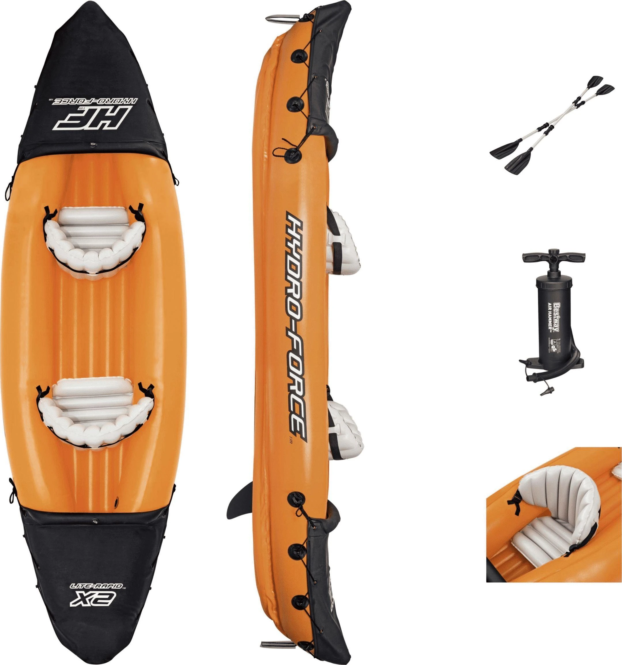 Bestway Hydro-Force Lite-Rapid x2 Pripučiamos baidarės rinkinys